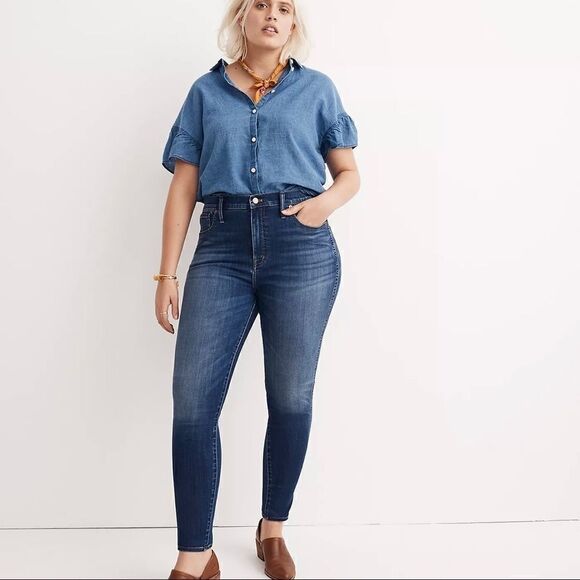 Madewell 10” High Rise Skinny Jeans 37 Plus Size - Picture 1 of 6